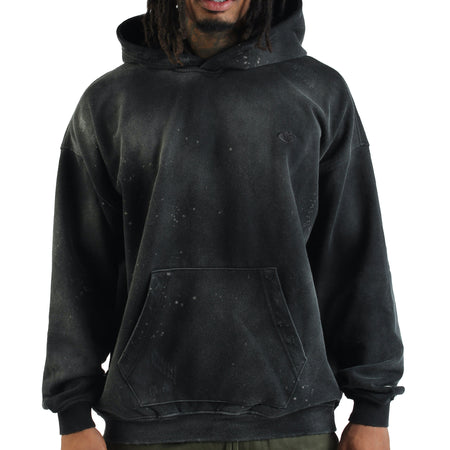 Club Monkey Washed Hoodie - Black