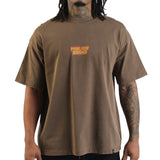 Stop Barking Monkey Washed Tee Oversized - Brown