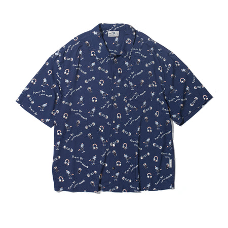 Hawaii Button-up Oversized - Navy
