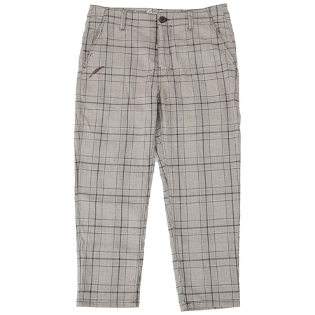 Plaid Ankle Pant - Brown