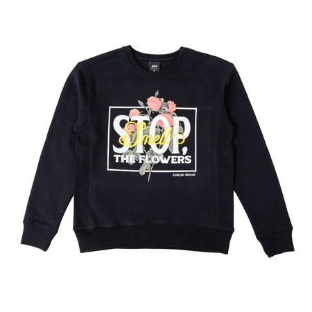 Smell The Flower Crewneck - Black